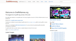 Desktop Screenshot of graffitinames.org
